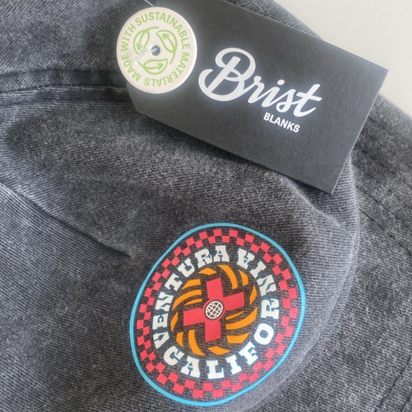 BRIST BLANKS Baseball Cap VENTURA CALIFORNIA Grey Wash Denim 100% Cotton NWT OS - Picture 12 of 12